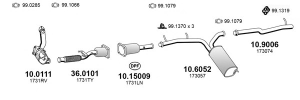 ASSO ART4379 Exhaust System